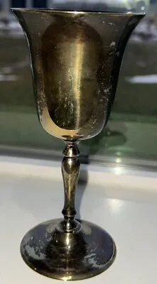 Leonard Silver Plate Metal Goblet Cup EPNS Vintage Wine Glass Mid Century Modern • $12.99