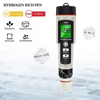 £23.79 • Buy Portable 4 In 1 Hydrogen-Rich Test Pen PH/ORP/TEMP Water Quality Meter Tester CY