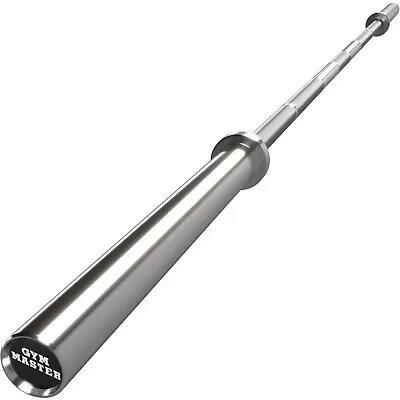 REBOXED 7ft Olympic Barbell 2  Diameter & Spring Clip Collars Weight Lift Rotate • £79.99