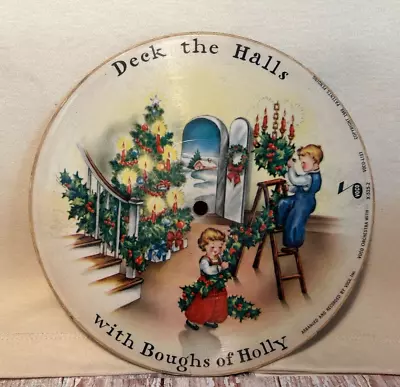 Vintage 1949 VOCO Cardboard Picture Record Deck The Halls/God Rest You Merry • $16.99
