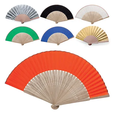 £4.99 • Buy Hand Held Folding Fan Wooden Spanish Chinese Type Pocket Fans Party Favour Sun