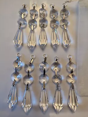 10 VGC Chandelier Glass Drops Prisms Spares Sun Catcher Christmas Tree Craft A • £9.99