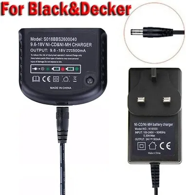 £13.49 • Buy Charger For Black&Decker  9.V-18V A1718 A1712 A12 A18 A14 HPB18 Ni-MH/CD Battery
