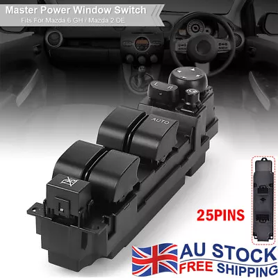 Power Master Window Switch Mirror For Mazda 6 GH And Mazda 2 DE 2008-2014 RHD • $36.10