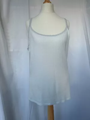 Marks And Spencer Ladies White Thermal Vest Top Sleeveless Size 18 • £4