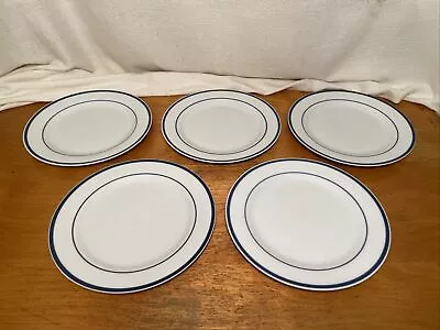 Oneida Maitre D' Porcelain 9 1/8” Salad Plates Set Of 5 Used READ DESCRIPTION • $30