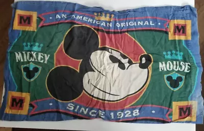 MICKEY MOUSE Flannel Pillow Case An American Original Disney Since 1928 VTG 90s • $9.29