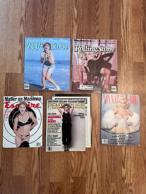 Lot Of 5 Madonna Magazines  VANITY FAIR ESQUIRES ROLLING STONES ETC • $25