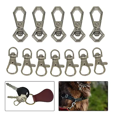 £2.39 • Buy Silver Swivel Lobster Clasps Trigger Clips Bag Key Purse Ring Snap Hook Keychain