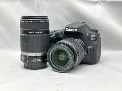 Good Condition Canon EOS 90D Double Zoom Lens Set Connect With Smartphone ♪ • $3179.64