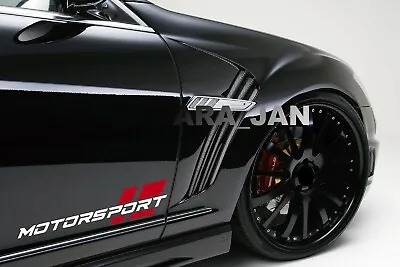 MOTORSPORT Decal Sticker Sport Turbo Car Racing Stripe Auto Emblem Logo PAIR • $38.21