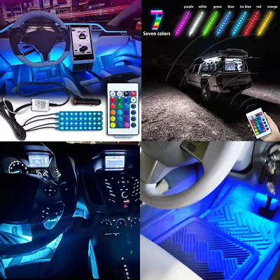 Parts Accessories RGB LED Lights Car Interior Floor Decor Strip Lamps Atmosphere • $27.34