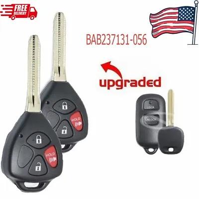 2Xfor Toyota Tundra Tacoma RAV4 Highlander Remote Key Fob  BAB237131-056 4C Chip • $35.88