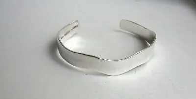 Vintage Mexico Sterling Silver Modernist Cuff Bracelet 18.7 Grams • $24.95