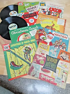 Vintage Lot Of 10- 78 Rpm Children's Records 1940's To 1950 Records • $29.50