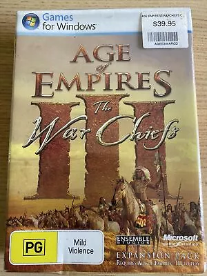 Age Of Empires III The War Chiefs Expansion Pack PC Windows Game New Sealed 2006 • $25