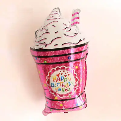 Ice Cream Shake Large Happy Birthday To You Shake Mylar Balloon • $7