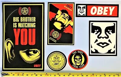 RARE OBEY Vintage! Lot Of 6 Stickers Big Brother Is Watching YOU  Skateboarding • $76.50