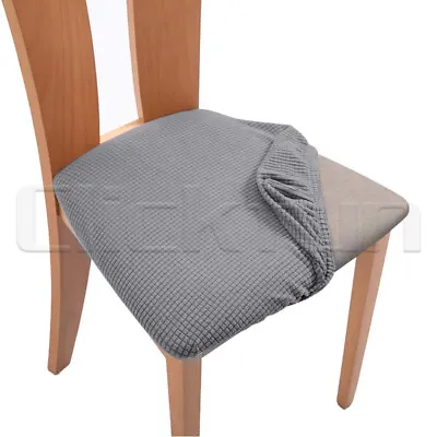 $8.49 • Buy Dining Chair Seat Cover Jacquard Removable Elastic Strap Seat Cushion Slipcover
