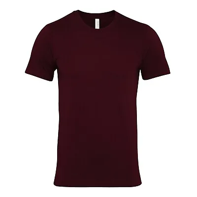 Mens Plain T-Shirt Crew Round Neck Short Sleeve Top Cotton Tshirt Bella Canvas • £8.12