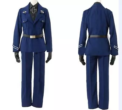 APH Axis Powers Hetalia Prussia Navy Blue Anime Uniform Cosplay Costume Full Set • $49.99