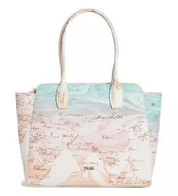 NWT Alviero Martini 1ª Classe AMGT02 Geo New Pop MAP Large Shoulder Bag MULTICOL • $349