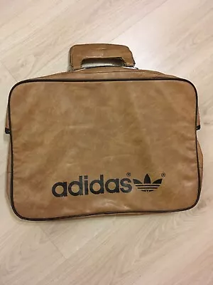 Adidas Rare Vintage Bag 80s Brown Leather Made In Yugoslavia Handbag Case • $169.26