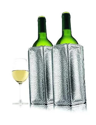 Vacu Vin Active Wine Cooler Silver Set Of 2 • $53.01