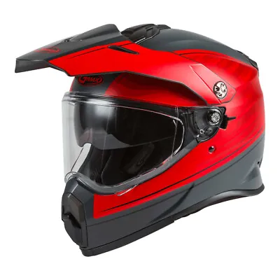 Gmax AT-21 Raley Adventure Dual Sport Helmet Red And Matte Gray Adult XS • $59.99