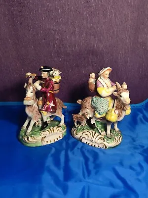 Pair Samson Paris Figurines Of The The Welch Tailor And Wife • £65