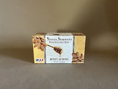 Honey Almond Scented Large Bar Soap By Venezia Soapworks~Made In USA! New In Box • $4.49