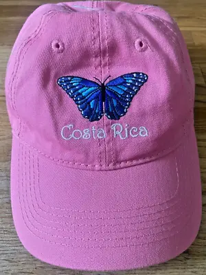 $12.99 • Buy Child-size, Costa Rica Baseball Hat, With An Embroidered Butterfly, Lightly Used
