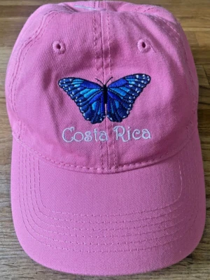 $12.99 • Buy Child-size, Costa Rica Baseball Hat, With An Embroidered Butterfly, Lightly Used