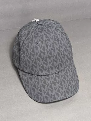Michael Kors Black MK Logo Monogram Strap Back Baseball Cap Hat New One Size. • $29.99