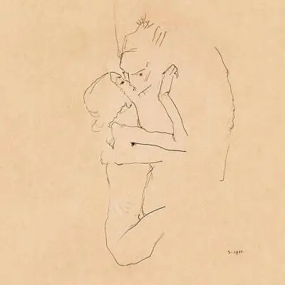 The Kiss (1911) By Egon Schiele Sketch Love Wall Art Poster Print • £4.49