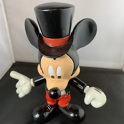 Disney Mickey Mouse Vintage Poseable Twistable Magician Tuxedo Figure 9” V • $8.99