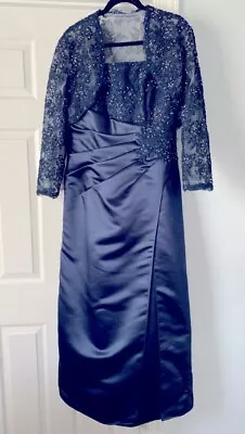 Caterina Formal Mother Of The Bride Gown & Jacket Evening Cocktail SZ 12 • $49.99