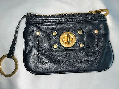 Marc By Marc Jacobs Soft Black Leather Zip Coin Purse Card Wallet Size Small • $25