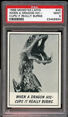 1966 Monster Laffs #45 When A Dragon Hiccups It Really Burns PSA 9 • $125