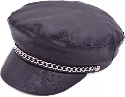 Gay Biker Peaked Cap 70s 80s YMCA Caps Mens Stag Party Leather Look Pride Hats • £19.99