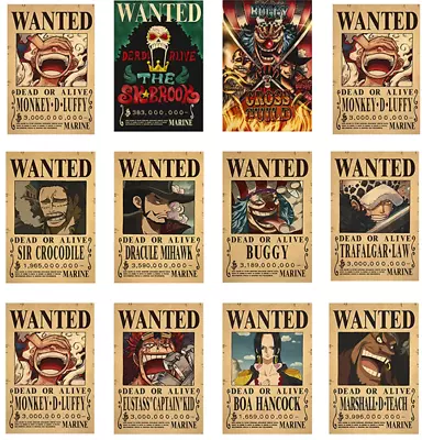 One Piece Anime Wanted Posters • $12