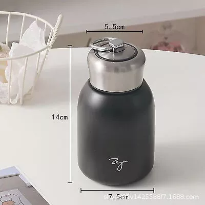 Mini Thermos Cup 300ml Pocket Stainless Steel Thermal Coffee Mug Water Bottle • $15.85