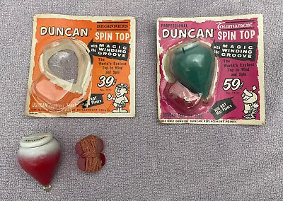 Vintage Duncan Two-tone Colors Wooden Spinning Spin Top Tournament Sealed Lot • $50
