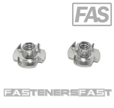 (25) Stainless Steel T-Nut 1/4-20 X 1/4 (4 Prong)  18-8 - Fast Free Shipping • $17.65