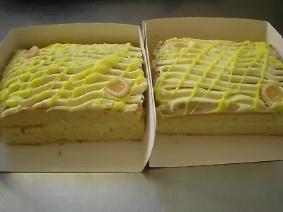  Home Made LEMON AND BUTTERCREAM SPONGE CAKES X2  Large      Family Bakery Shop • £13.99