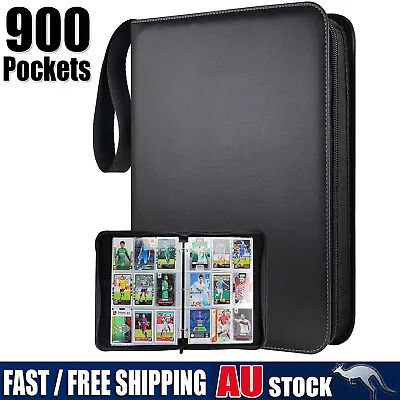 900 Cards Pocket Trading Card Binder 9 Pocket Trading Card Album Folder Case AUS • $23.98