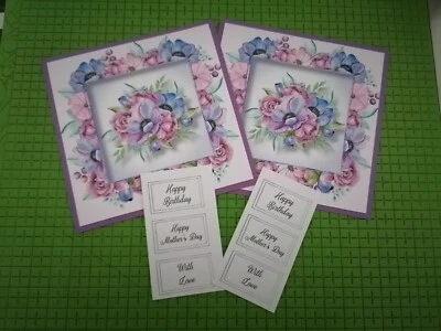 £1 • Buy Handmade Anemone Flower Birthday Topper Pretty Floral Flat Layer Mothers Day