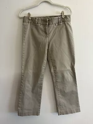 J. Crew City Fit Size 4 Stretch Cropped Chino Pants Tan 29x24.5 • $9.97