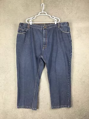 Duke Haband Mens Classic Fit Straight Blue Jeans Elastic Waist Size 56 S 50x27.5 • $9