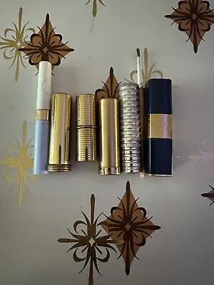 Vintage Eye Makeup & Lipstick Lot Case Holder Tube Metal Plastic Mixed Brands • $21